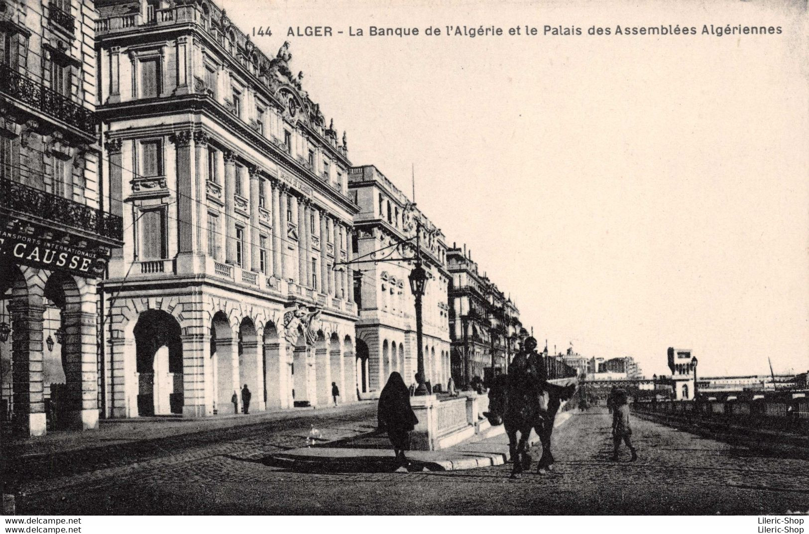 ALGER  La Banque D'Algérie Et Le Palais Des Assemblées Algériennes  N° 144 Collection Idéale ?  Cpa ±1920 ♥♥♥ - Algiers