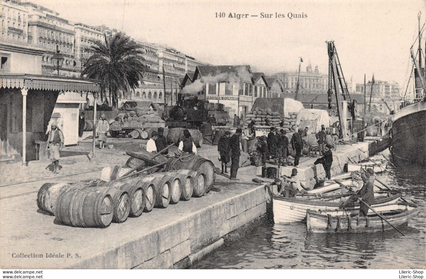 ALGER - Sur Les Quais - Embarquement Et Déchargement Des Marchandises - Locomotive à Vapeur Cpa±1930  ♥♥♥ - Algiers