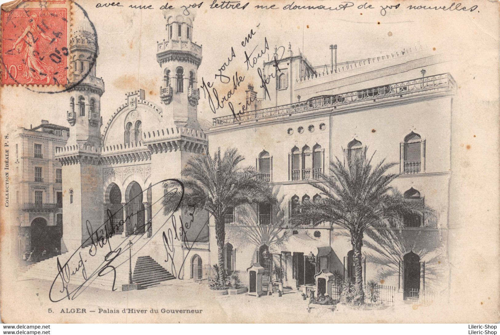 ALGER - Palais D'Hiver Du Gouverneur Cpa 1905  ♣♣♣ - Alger