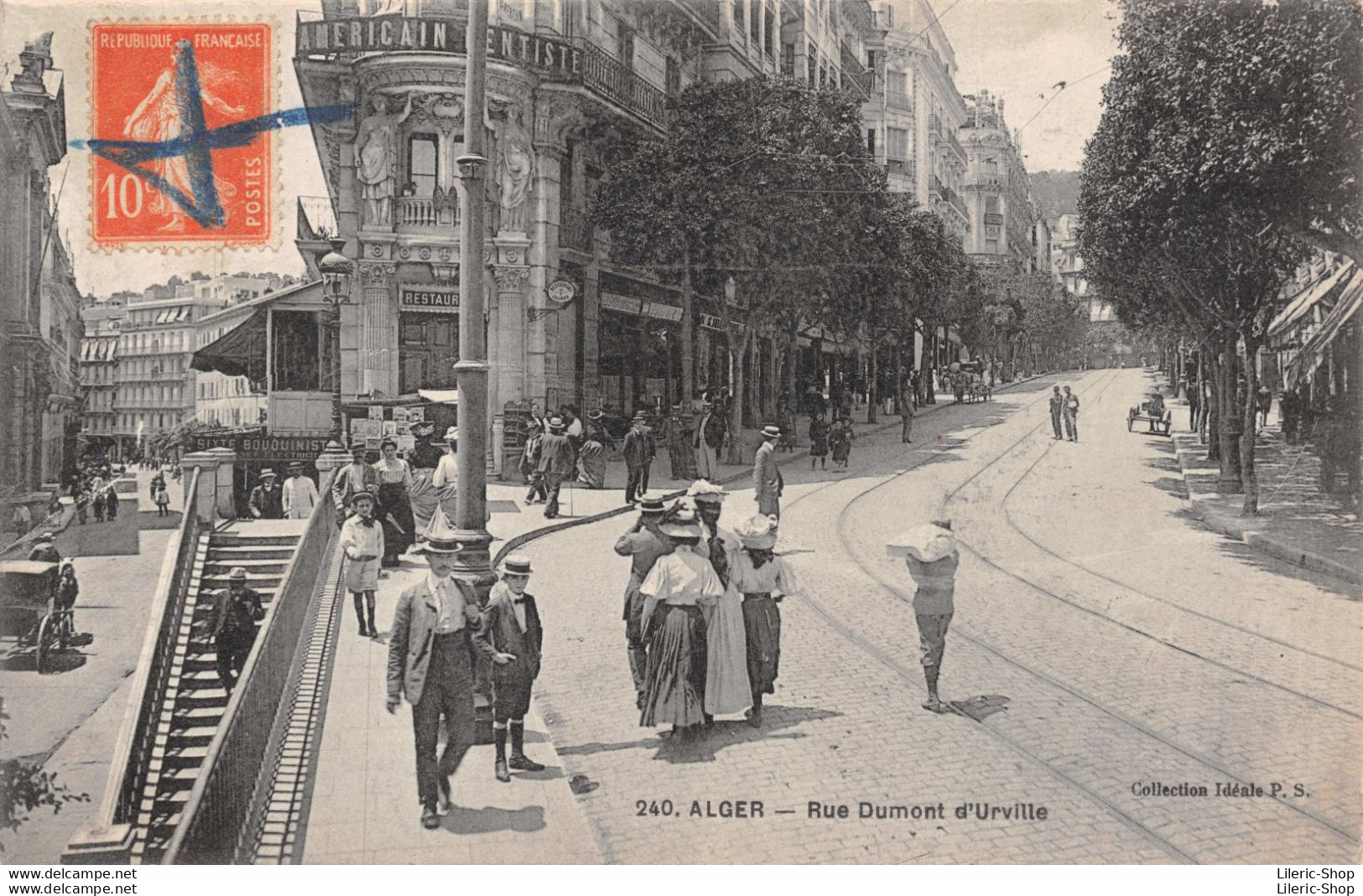 ALGER - Rue Durmont-d-'Urville - Restaurant Jaunon -  Cpa  1916   ♥♥♥ - Alger