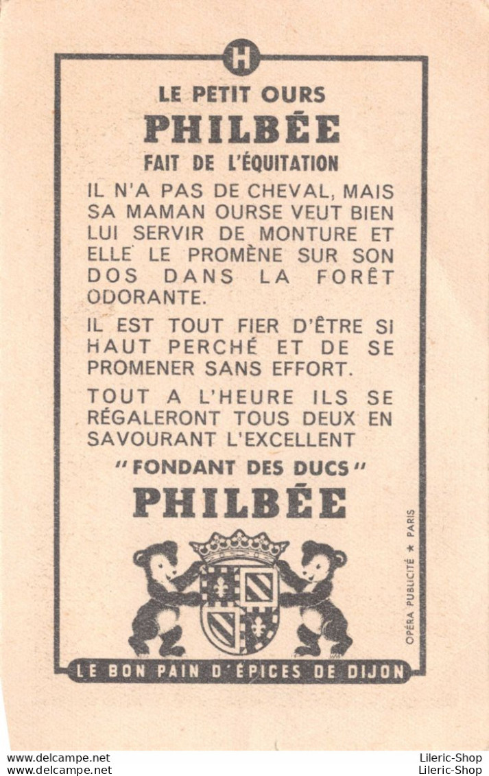 FONDANT DES DUCS PHILBÉE LE BON PAIN D'ÉPICES DE DIJON "LE PETIT OURS PHILBEE FAIT DE L'EQUITATION" ( ͡♥ ͜ʖ ͡♥) ♥ - Sonstige & Ohne Zuordnung