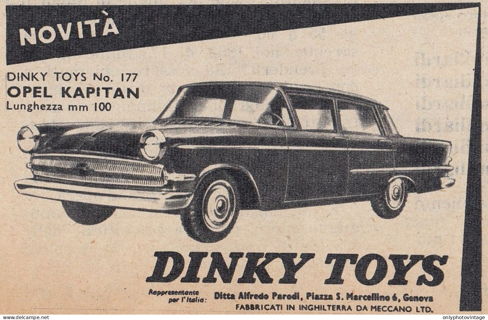 Dinky Toys - Opel Kapitan - 1961 Pubblicità Epoca - Vintage Advertising - Reclame