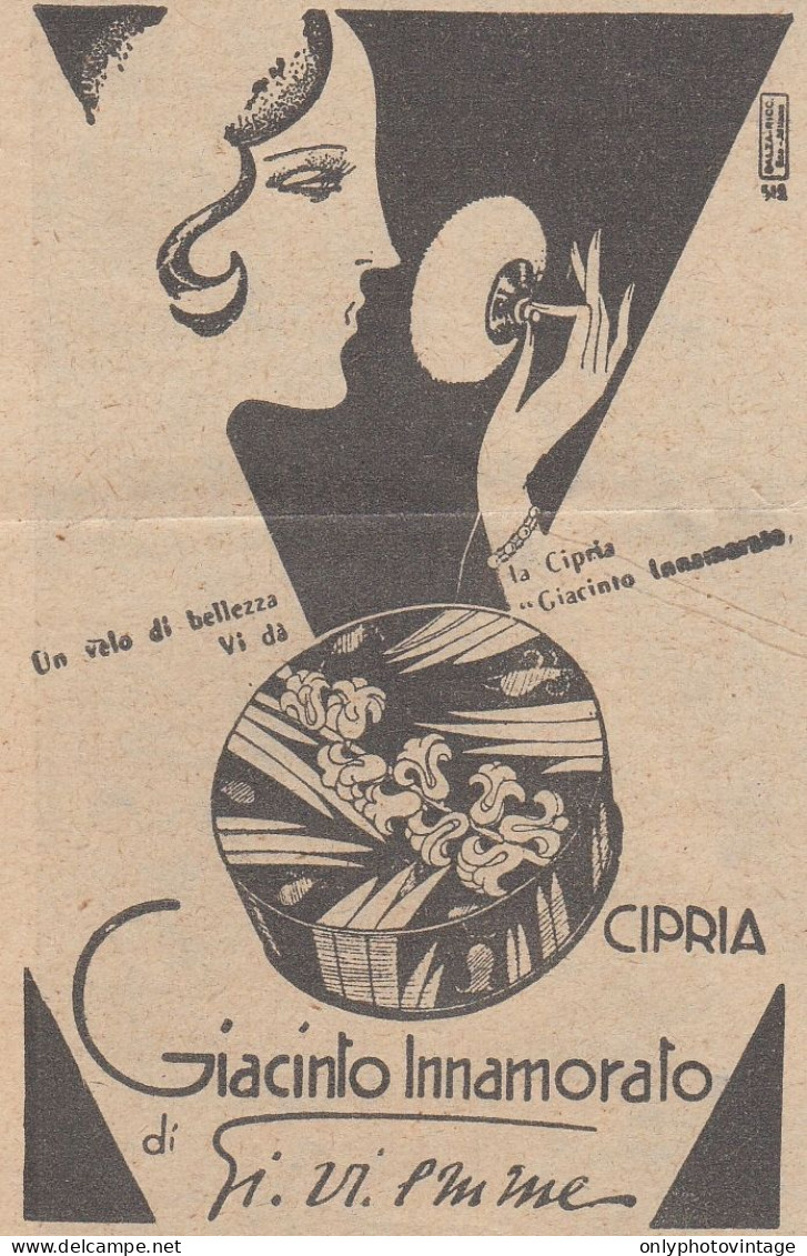 Cipria Giacinto Innamorato Di Gi.vi.emme - 1931 Pubblicità - Vintage Ad - Werbung