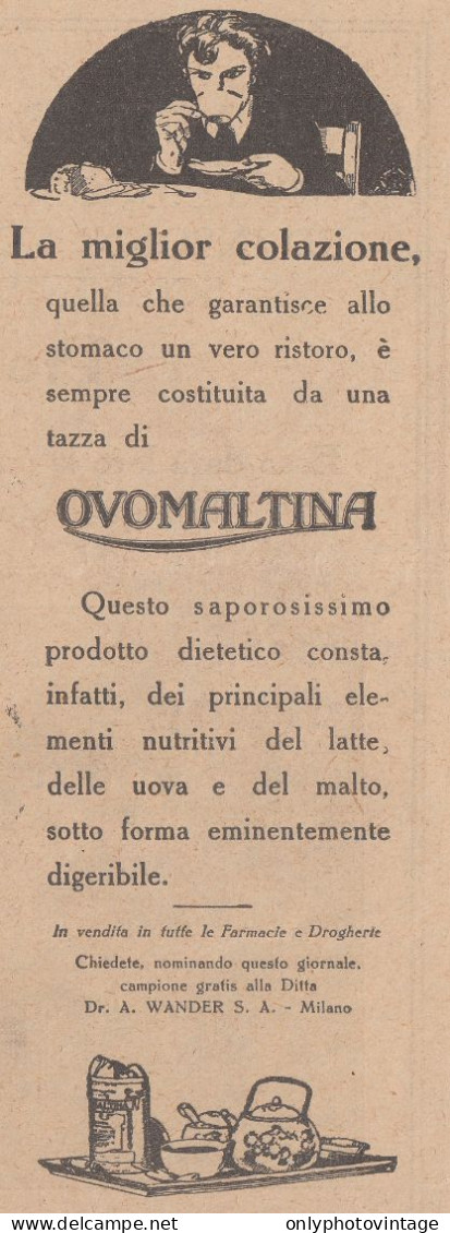 OVOMALTINA - La Migliore Colazione - 1931 Pubblicità - Vintage Advertising - Werbung