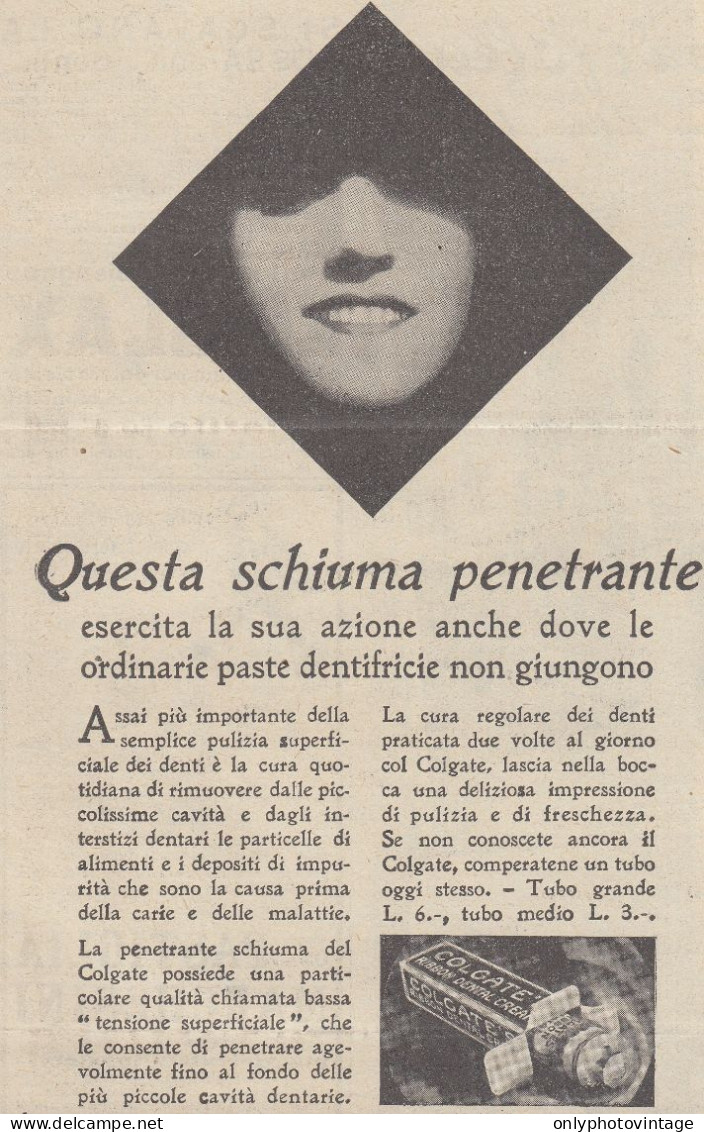 Dentifricio COLGATE - 1930 Pubblicità Epoca - Vintage Advertising - Werbung