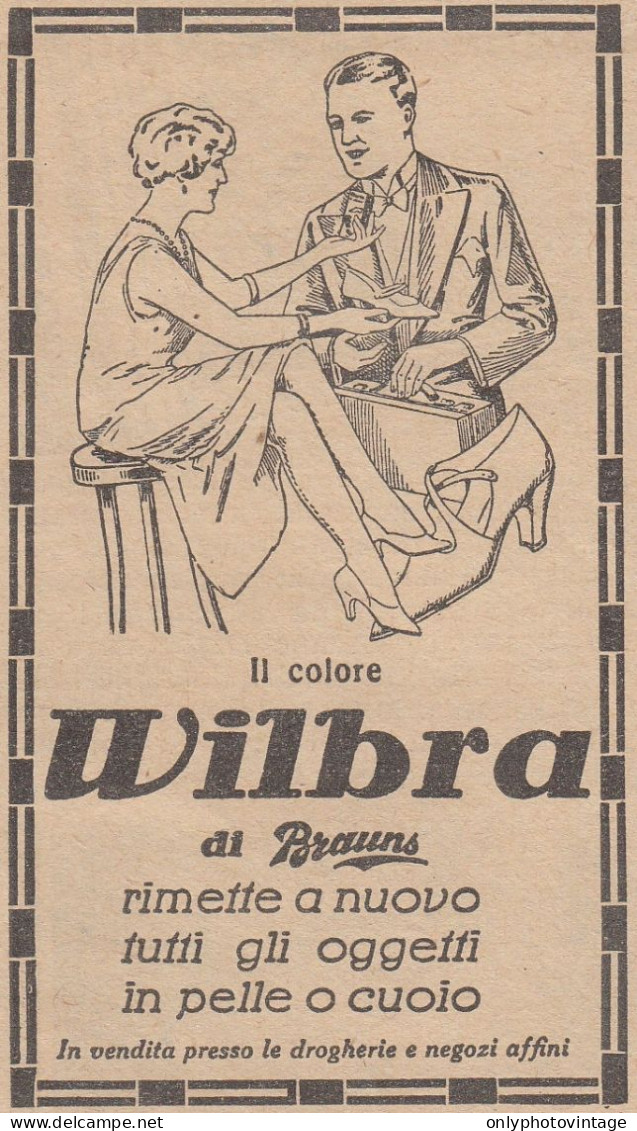 Tintura Wilbra Di Brauns - 1930 Pubblicità Epoca - Vintage Advertising - Werbung