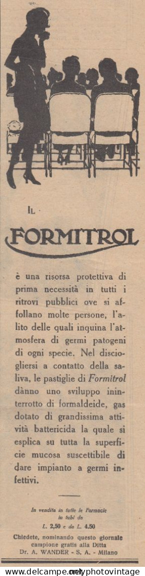 FORMITROL - Figura - 1930 Pubblicità Epoca - Vintage Advertising - Werbung
