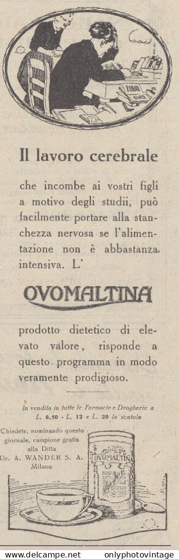 OVOMALTINA - Figura - 1930 Pubblicità Epoca - Vintage Advertising - Advertising