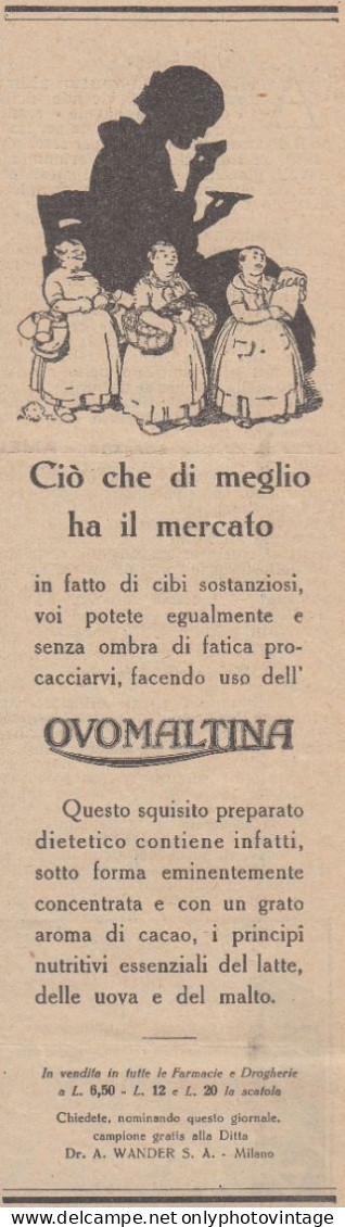 OVOMALTINA - Figura - 1930 Pubblicità Epoca - Vintage Advertising - Publicités
