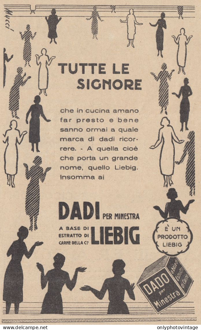 Dadi Per Minestra LIEBIG - 1932 Pubblicità Epoca - Vintage Advertising - Reclame