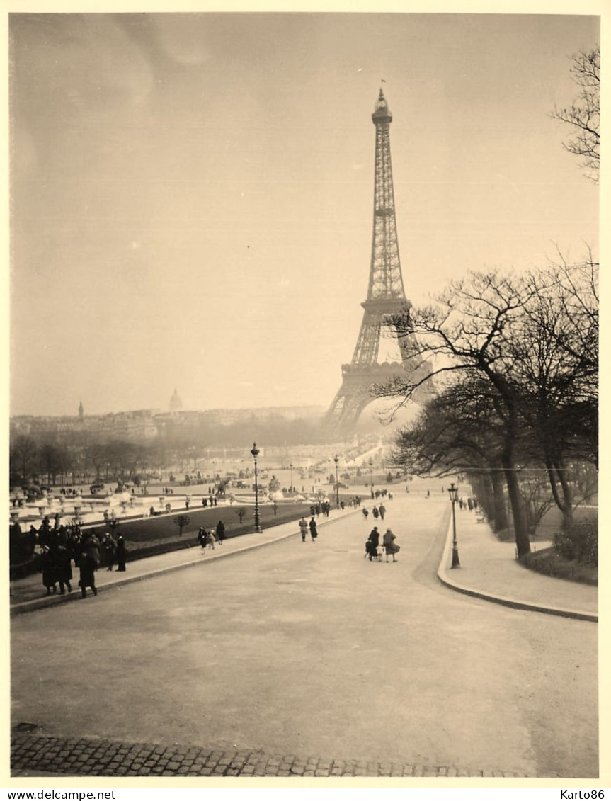 Paris 7ème * La Tour Eiffel * TOUR EIFFEL * 3 Photos Anciennes Format 13x10.2cm - Arrondissement: 07