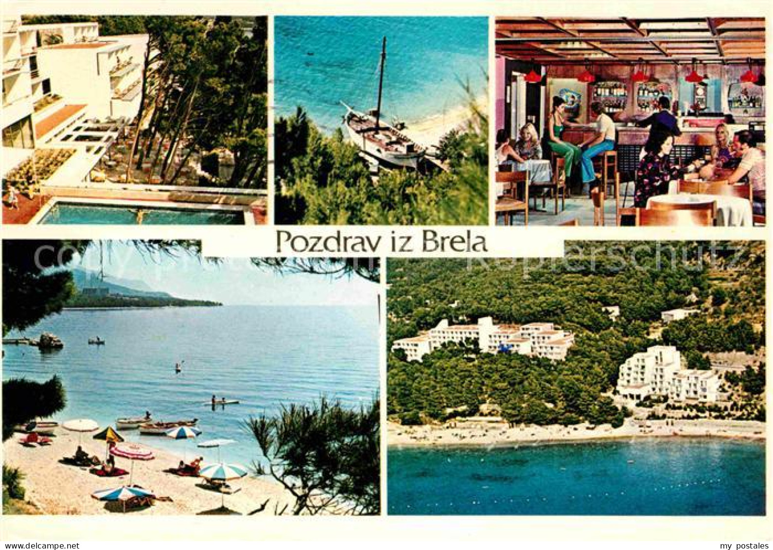 72683147 Brela Restaurant Strand Fliegeraufnahme Croatia - Croatia