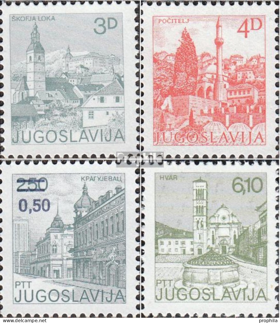 Jugoslawien 1954A-1955A,1963A,1964A (kompl.Ausg.) Postfrisch 1982 Sehenswürdigkeiten - Unused Stamps