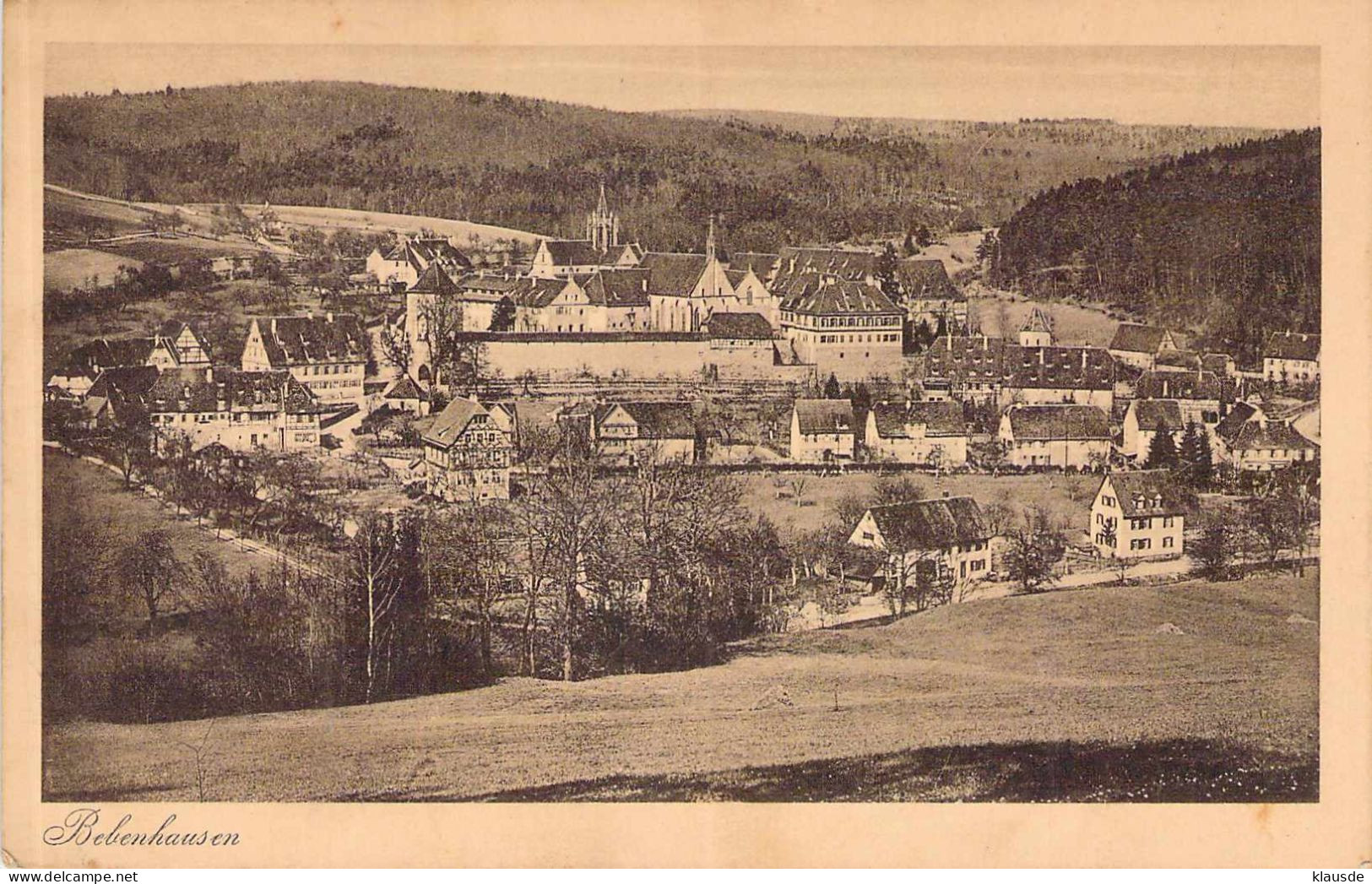 Bebenhausen - Panorama Gel.1920 - Tuebingen