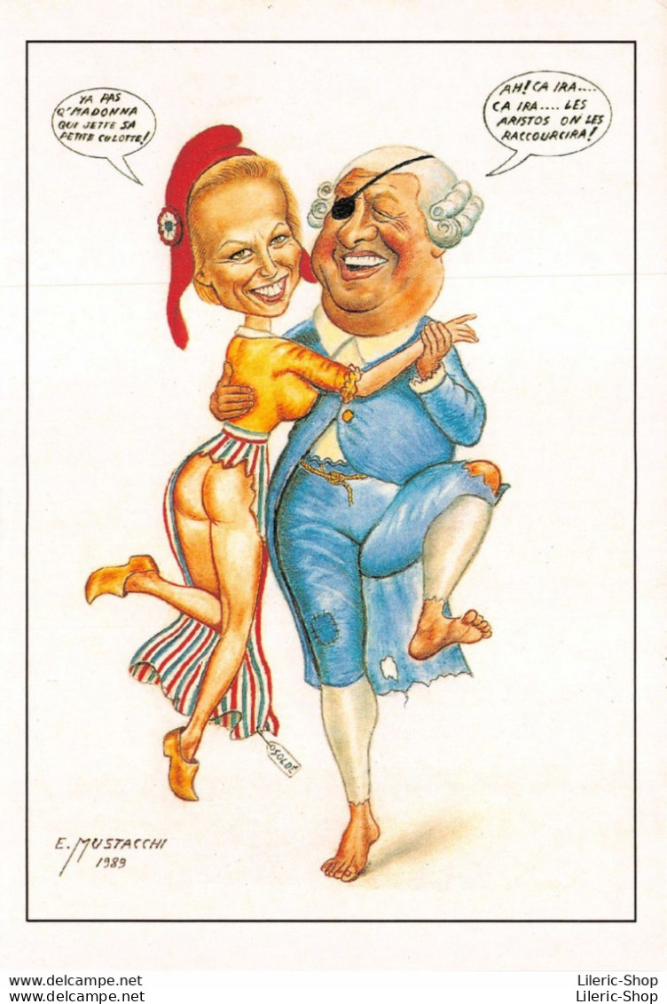 Illustrateur MUSTACCHI E. Humour - FRONT NATIONAL Caricature Christine OCKRENT Nue Dansant Avec Jean-Marie LE PEN  ♥♥♥ - Partis Politiques & élections