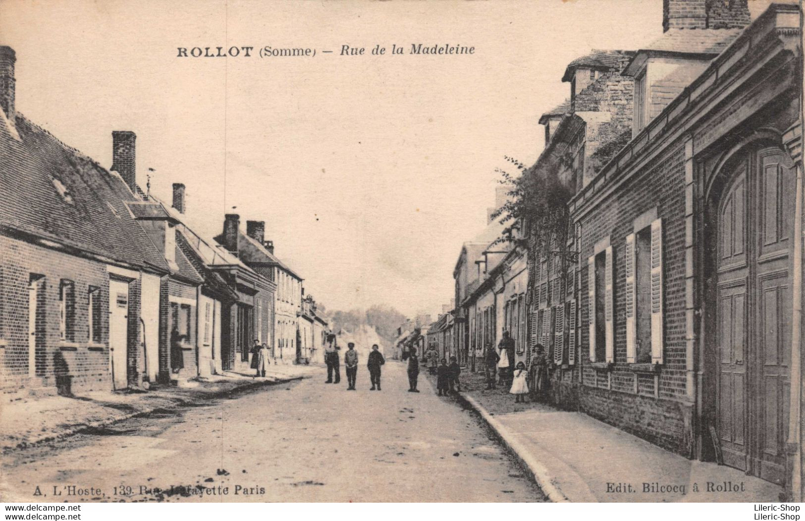 [80] ROLLOT (Somme) Rue De La Madeleine. CPA 1917 ♦♦♦ - Autres & Non Classés