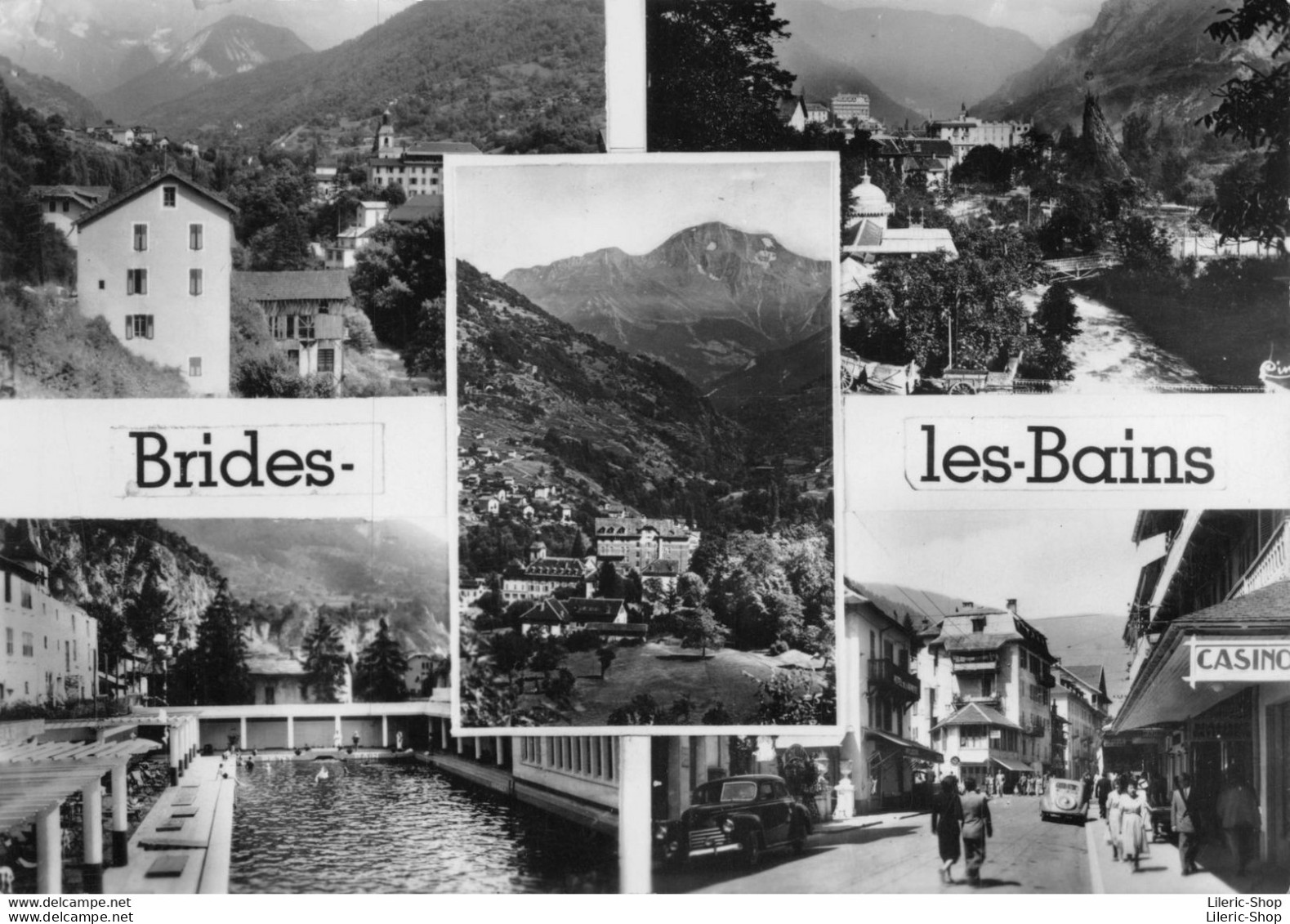 [73] Brides Les-Bains - Multivues -  Automobile 203 Peugeot CPSM GF ± 1960 ♥♥♥ - Brides Les Bains