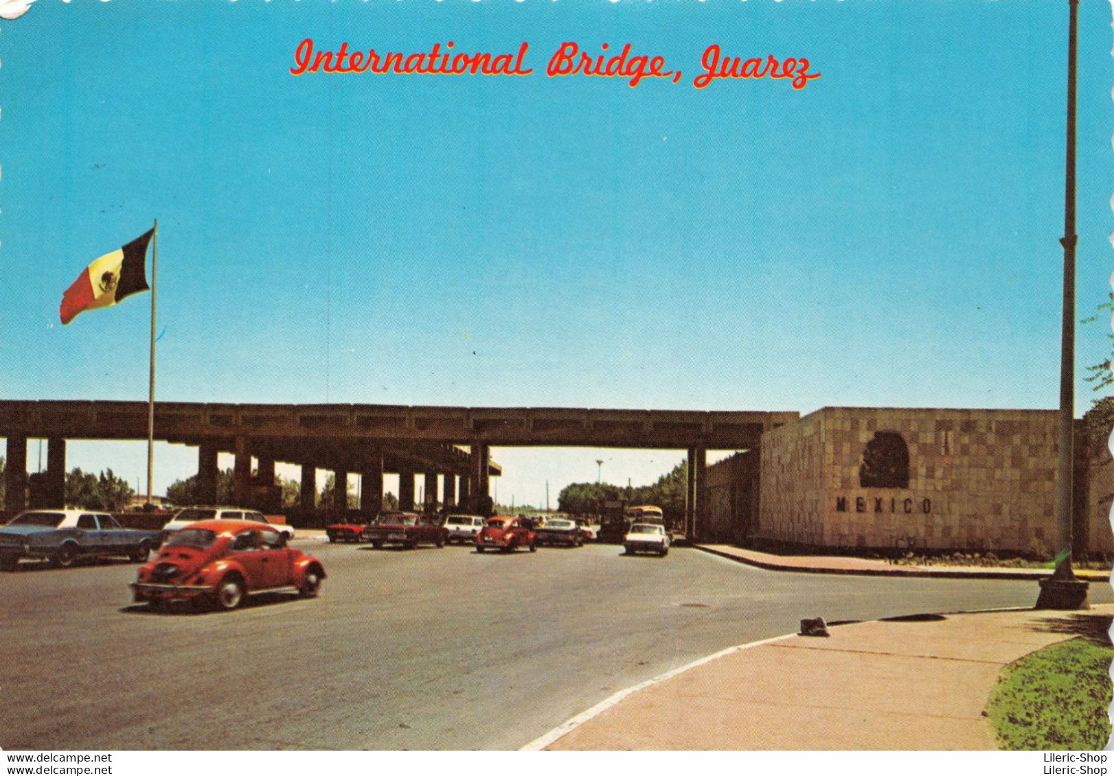 MEXIQUE - INTERNATIONAL BRIDGE JUAREZ EL PASO - VW COX, US-Cars 70's  Cpsm ± 1960 - ♥♥♥ - México