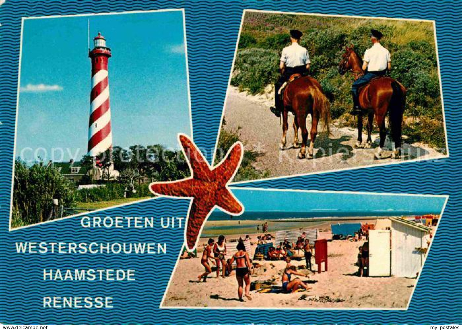 72682454 Westerschouwen Leuchtturm Reiten Seestern Strand Westerschouwen - Autres & Non Classés
