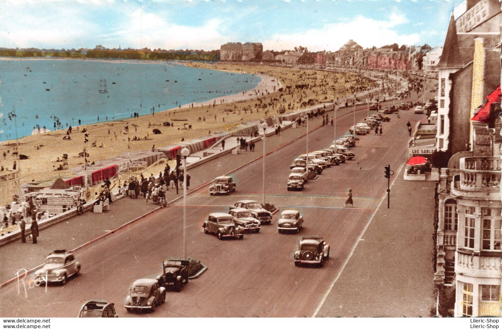 AUTOMOBILES - CITROEN TRACTION RENAULT 4 CV PEUGEOT 203 SIMCA ARONDE - LA BAULE Édit. CHAPEAU CPSM PF ♥♥♥ - PKW