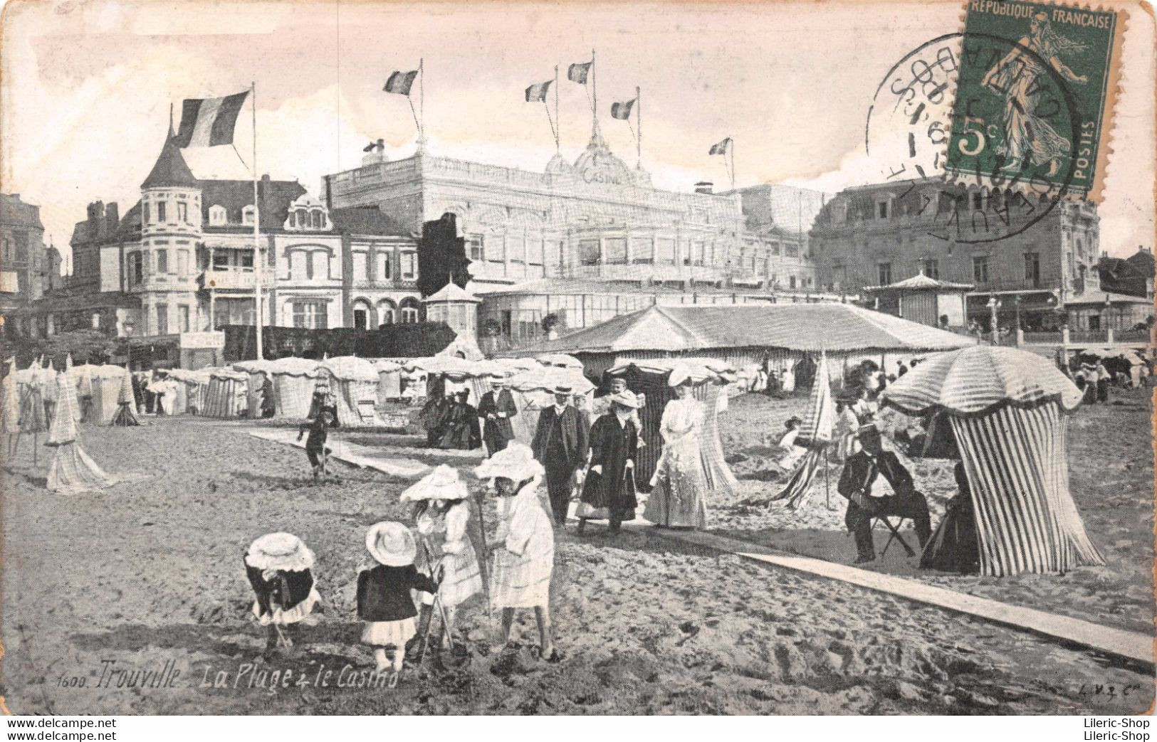 [14]  Trouville - La Plage Et Le Casino Cpa 1907 ♣♣♣ - Trouville