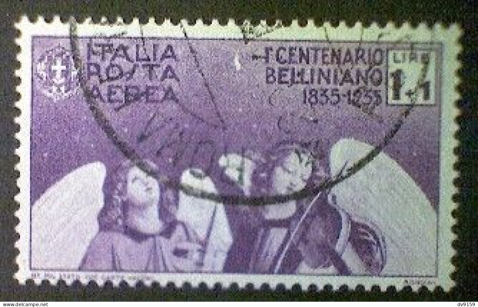 Italy, Scott #C82, Used (o), Air Mail, 1935, Vincenzo Bellini, (1+1) Lira, Purple - Airmail
