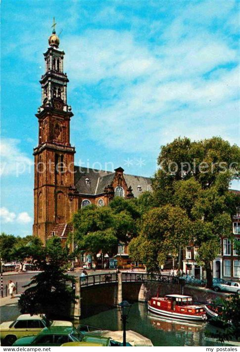 72682438 Amsterdam Niederlande Westerkerk Kirche Kanal Bruecke Amsterdam - Andere & Zonder Classificatie