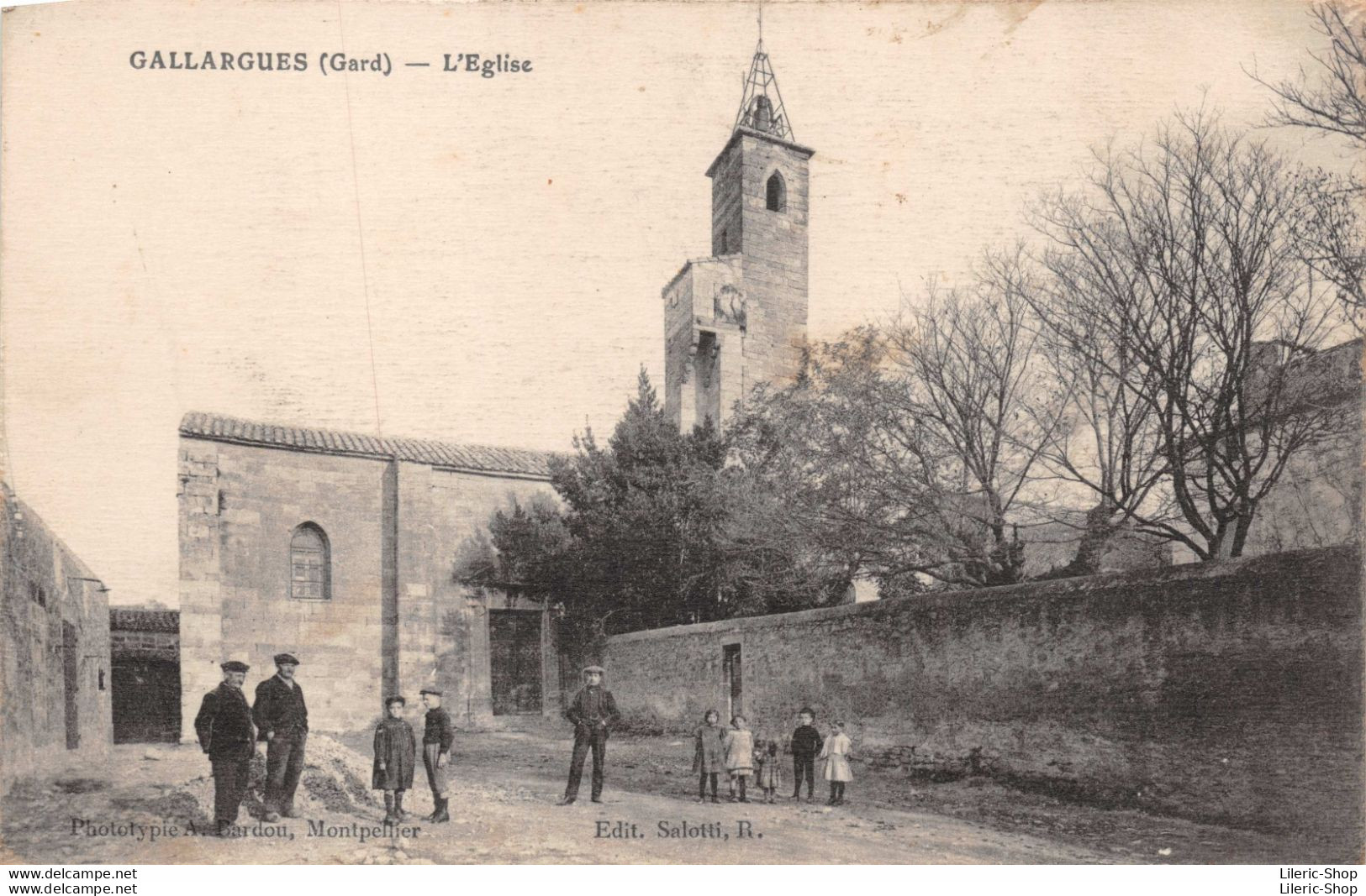 [30] Gallargues - L'Église  Cpa ± 1920  ♦♦♦ - Gallargues-le-Montueux