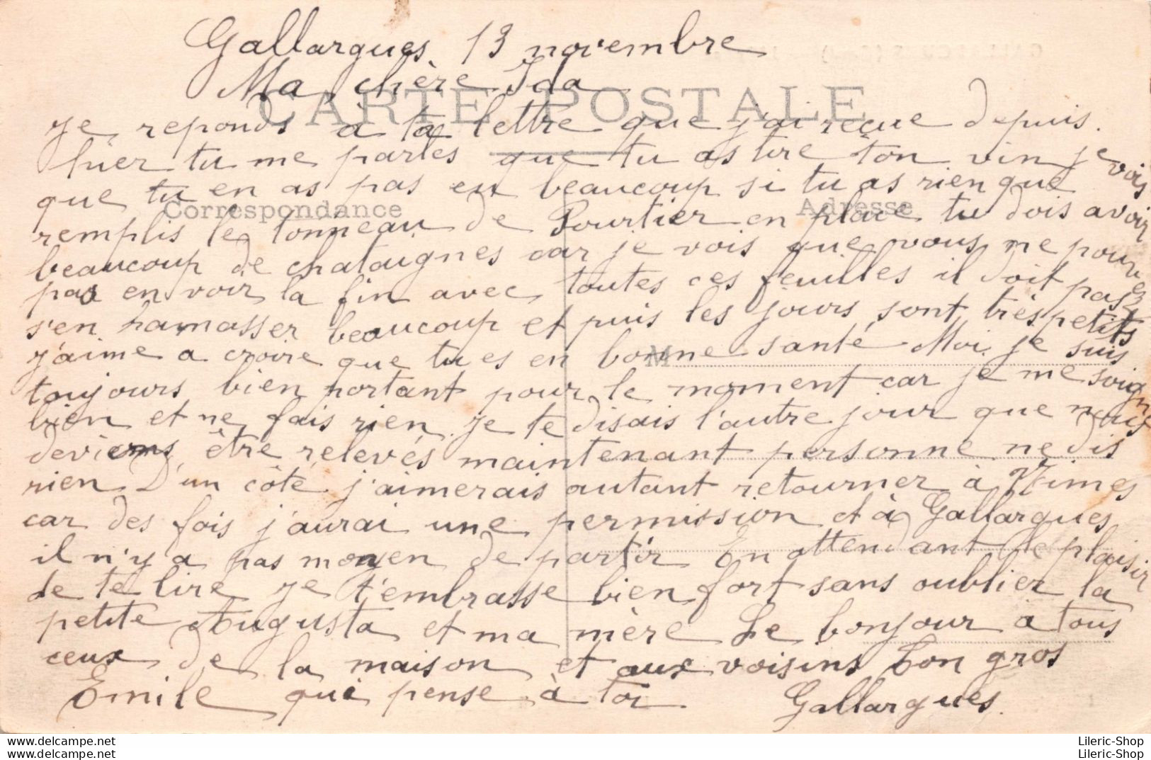 [30] Gallargues - L'Église  Cpa ± 1920  ♦♦♦ - Gallargues-le-Montueux