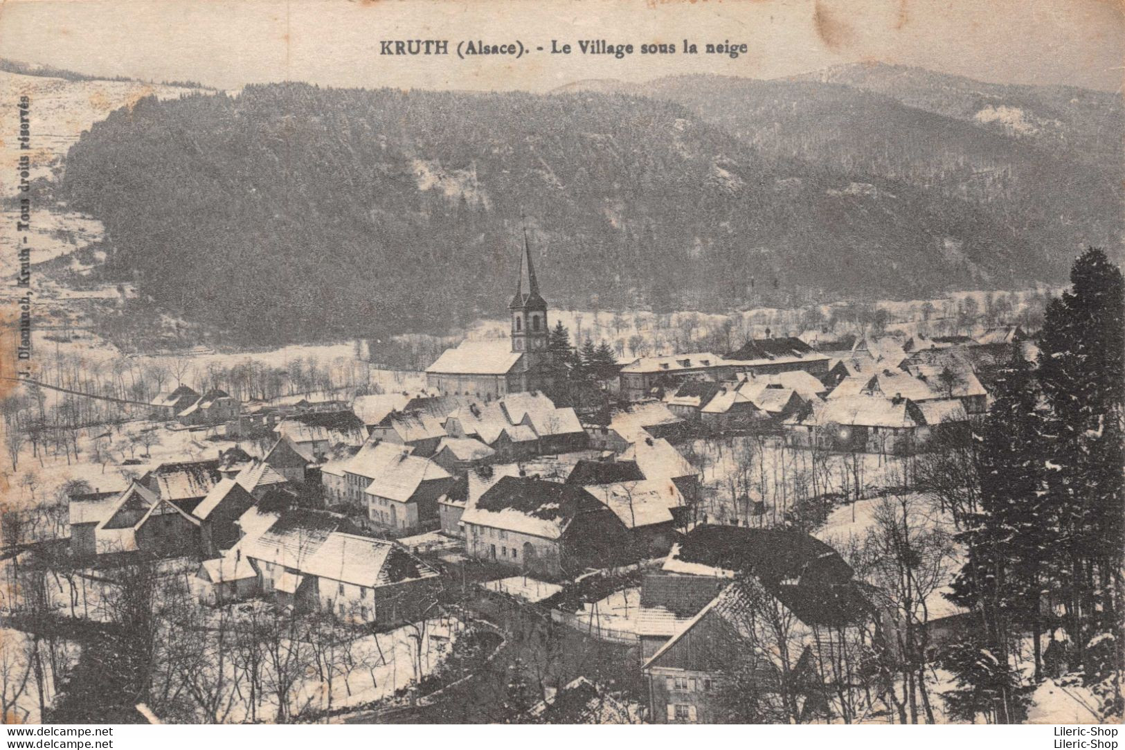 [68] KRUTH  - Le Village Sous La Neige 1917 - Edition Diemunch Cpa 1916 ♦♦♦ - Andere & Zonder Classificatie