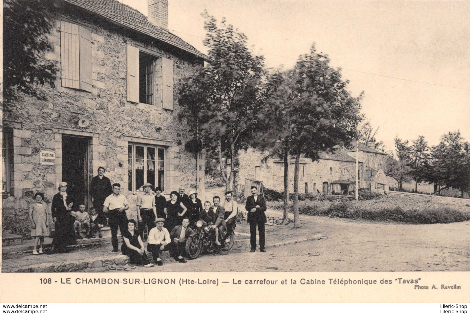 [43] Le Chambon-sur-Lignon  Le Carrefour Et La Cabine Téléphonique Des "Tavas" - Motocyclette - Maneval-Ferrier Ed.  ♥♥♥ - Le Chambon-sur-Lignon