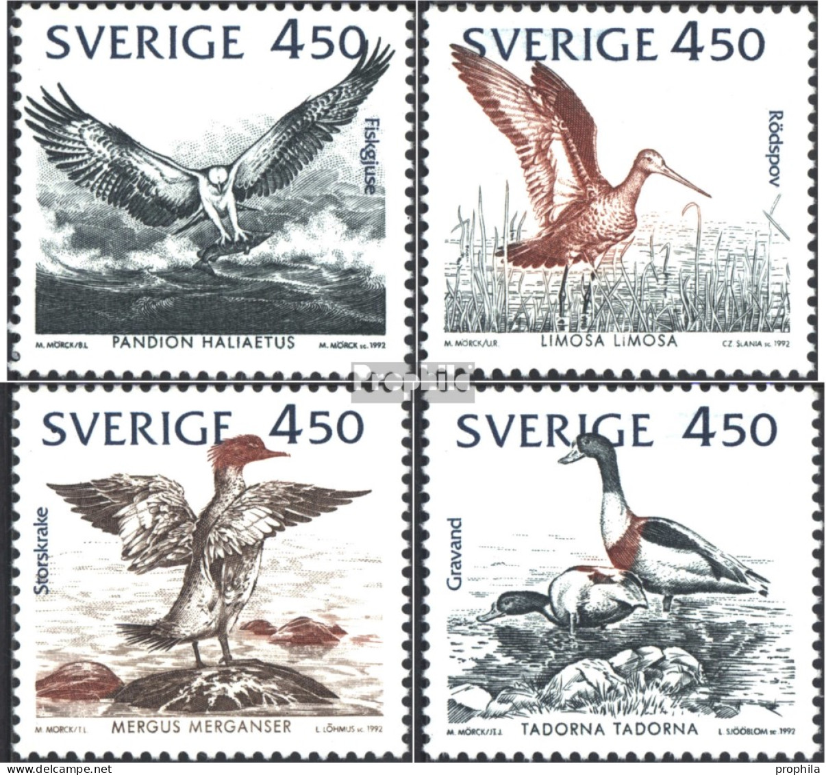 Schweden 1742-1745 (kompl.Ausg.) Postfrisch 1992 Naturschutz - Unused Stamps