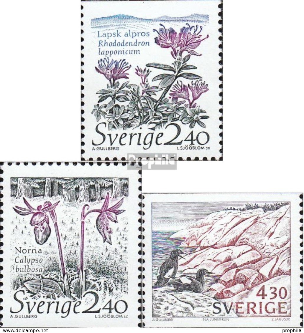 Schweden 1566-1568 (kompl.Ausg.) Postfrisch 1989 Nationalparks - Unused Stamps