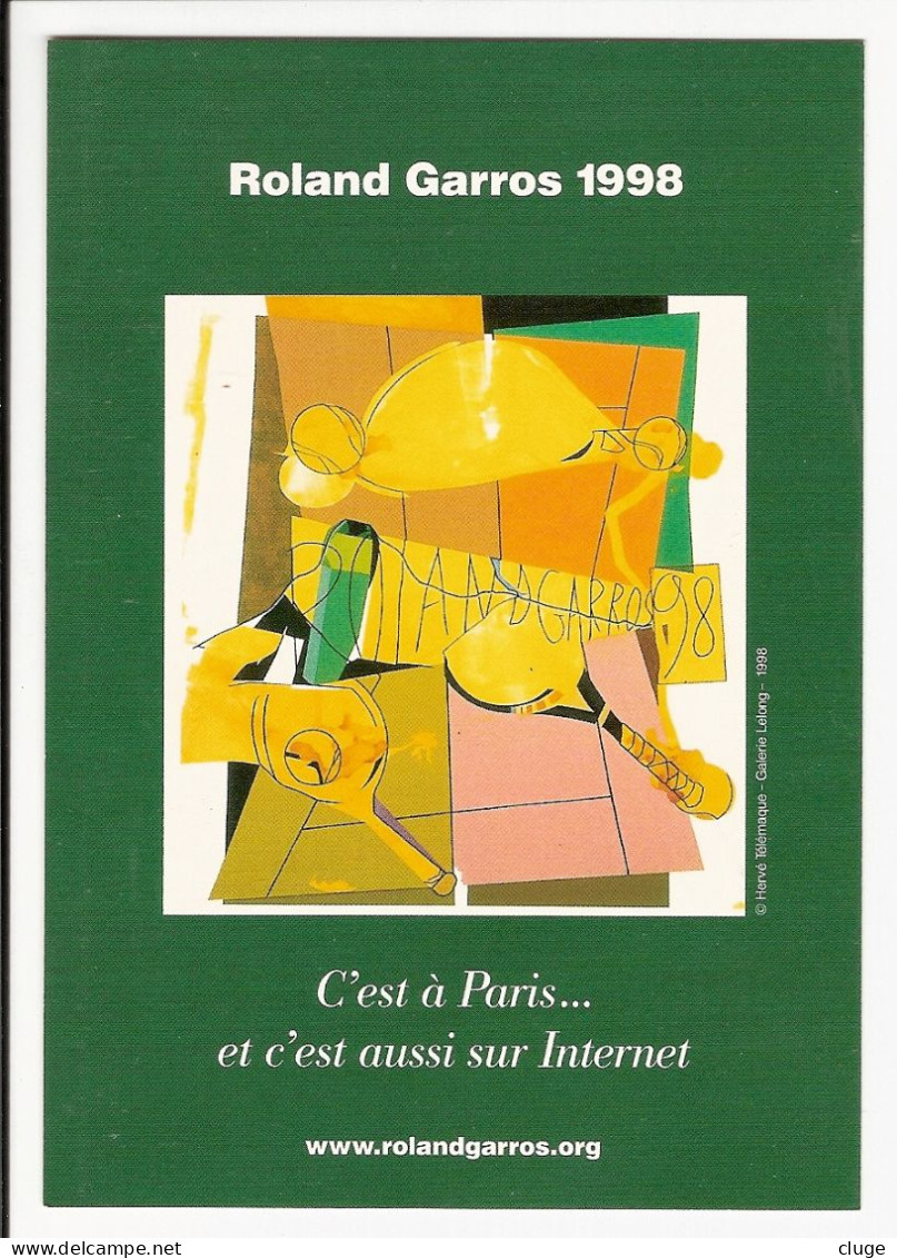 TENNIS - ROLAND GARROS - Carte Officiel 1998 - Tennis