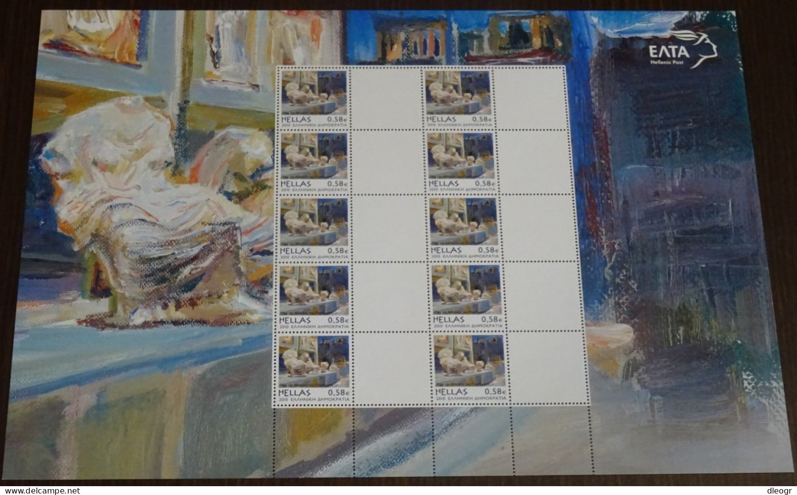 Greece 2010 Acropolis Museum Set Of 2 Personalized Sheet With Blank Labels MNH - Unused Stamps