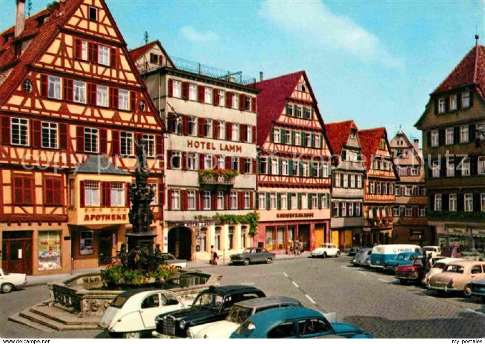 72681808 Tuebingen Marktplatz Altstadt Fachwerkhaeuser Brunnen Hotel Tuebingen - Tuebingen