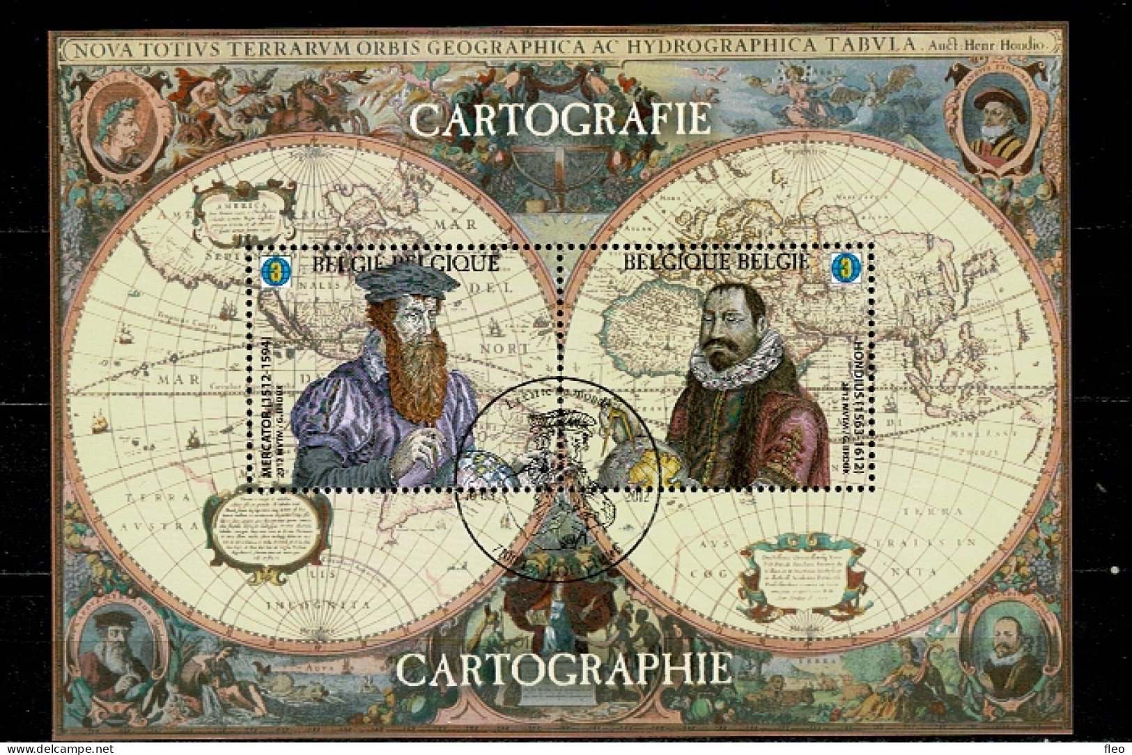 2012 BL199 (4224/4225) Postfris Met 1édag Stempel : HEEL MOOI ! MNH Avec Cachet 1er Jour : Cartographie - La Carte ..... - 2002-… (€)