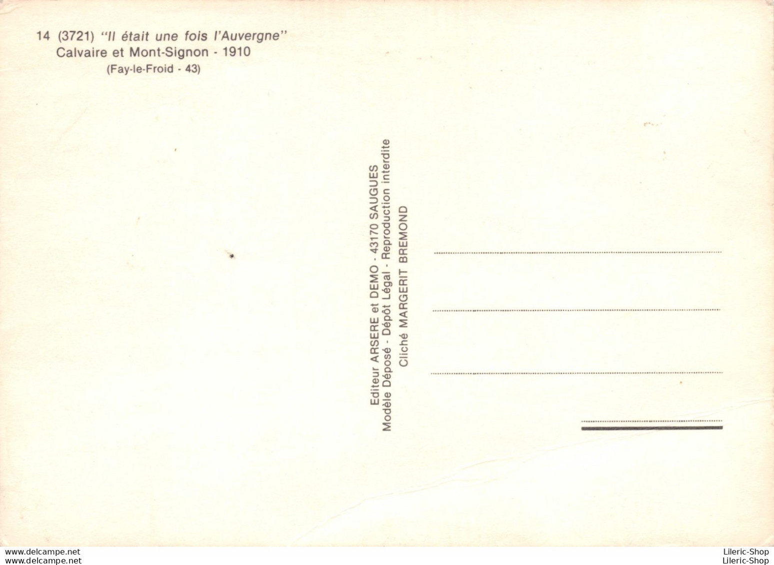 [43] FAY LE FROID -  Calvaire Et Mont-Signon - REPRODUCTION De Cpa (1910) - ♣♣♣ - Other & Unclassified