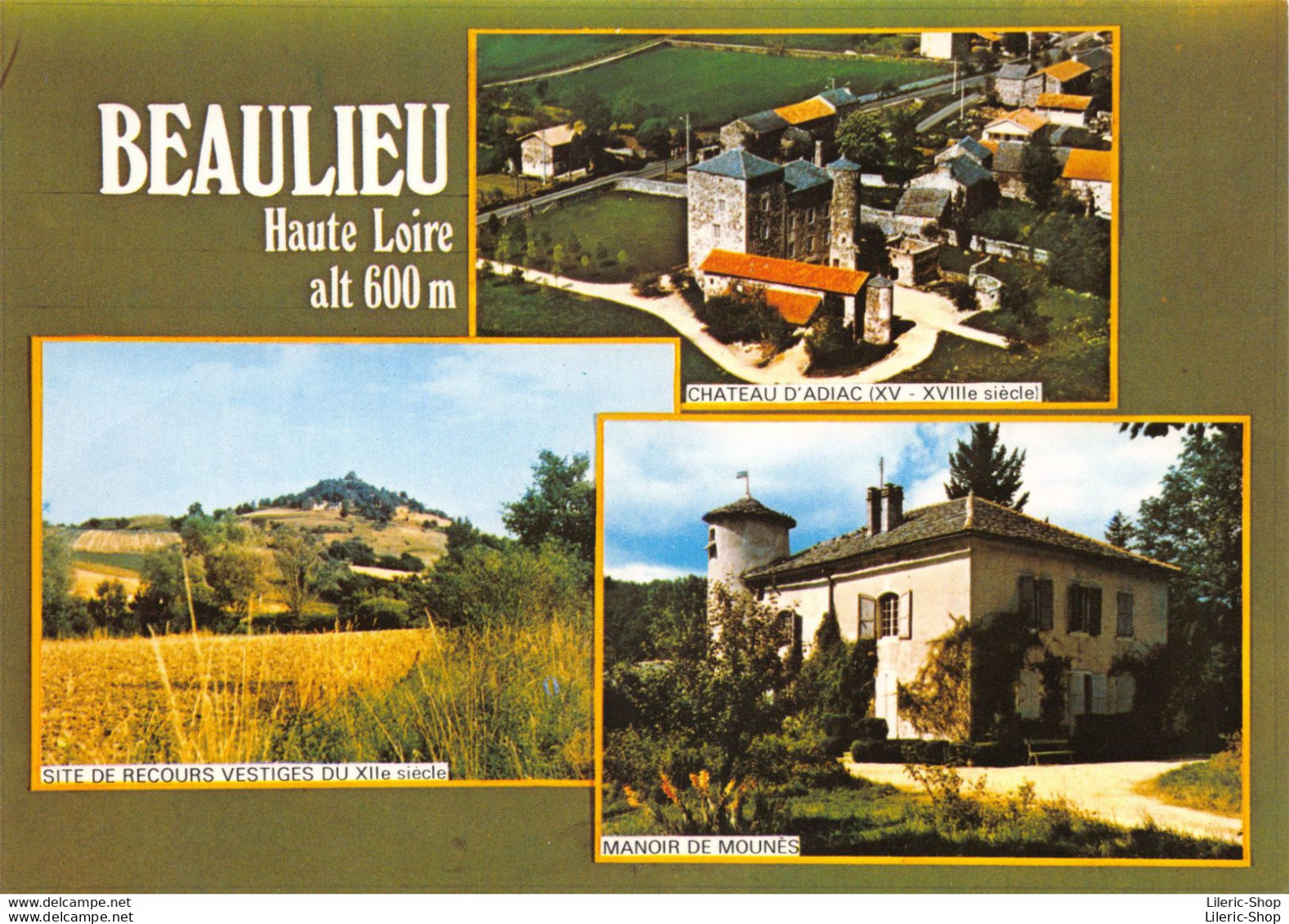 [43] BEAULIEU - Multivues - Château D'Adiac, Site De Recours, Manoir De Mounès Cpsm GF ± 1970 ♦♦♦ - Other & Unclassified