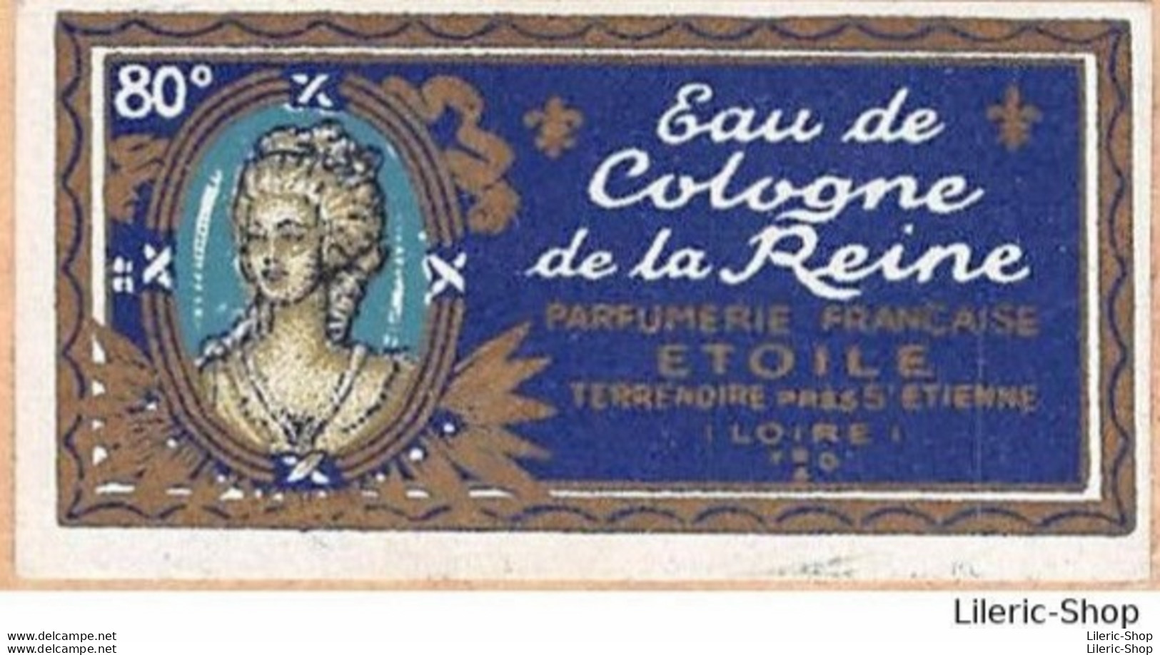 Biscuits Pernot  Femme Mauresque Par TAMAGNO  Vignette Eau De Cologne De La Reine  PARFUMERIE ETOILE (TERRENOIRE 42) ♦♦♦ - Advertising