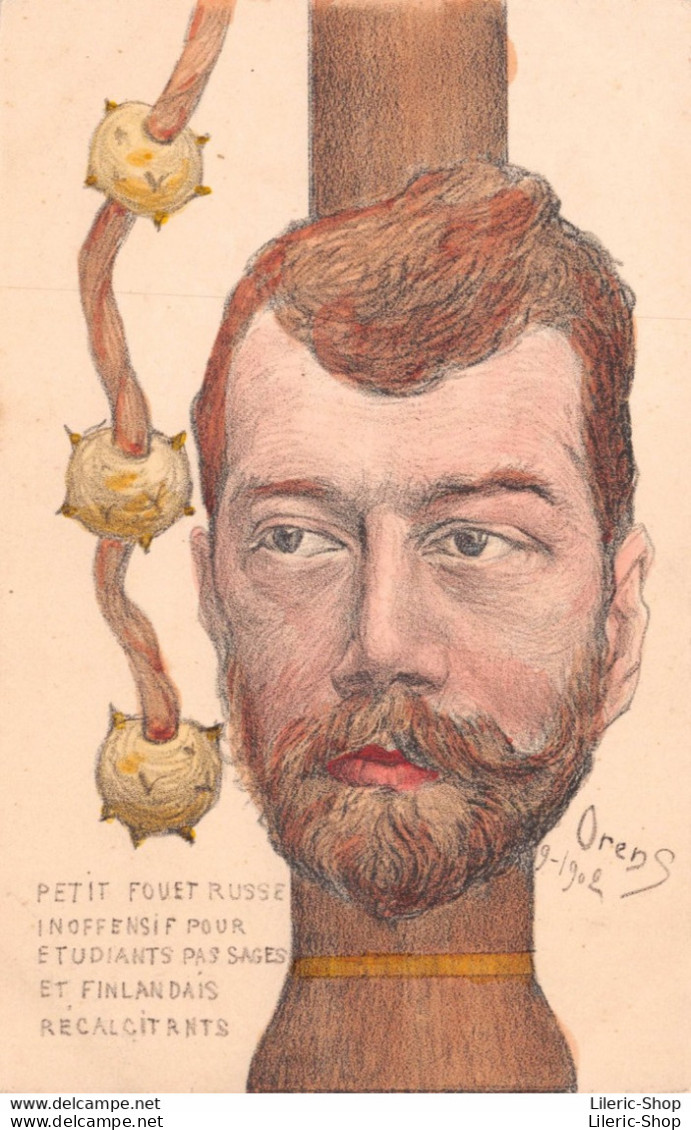 ***CARICATURE DU TSAR NICOLAS II  PAR ORENS DENIZARD - CARTE PRECURSEUR 1902 ♥♥♥ - Satirische