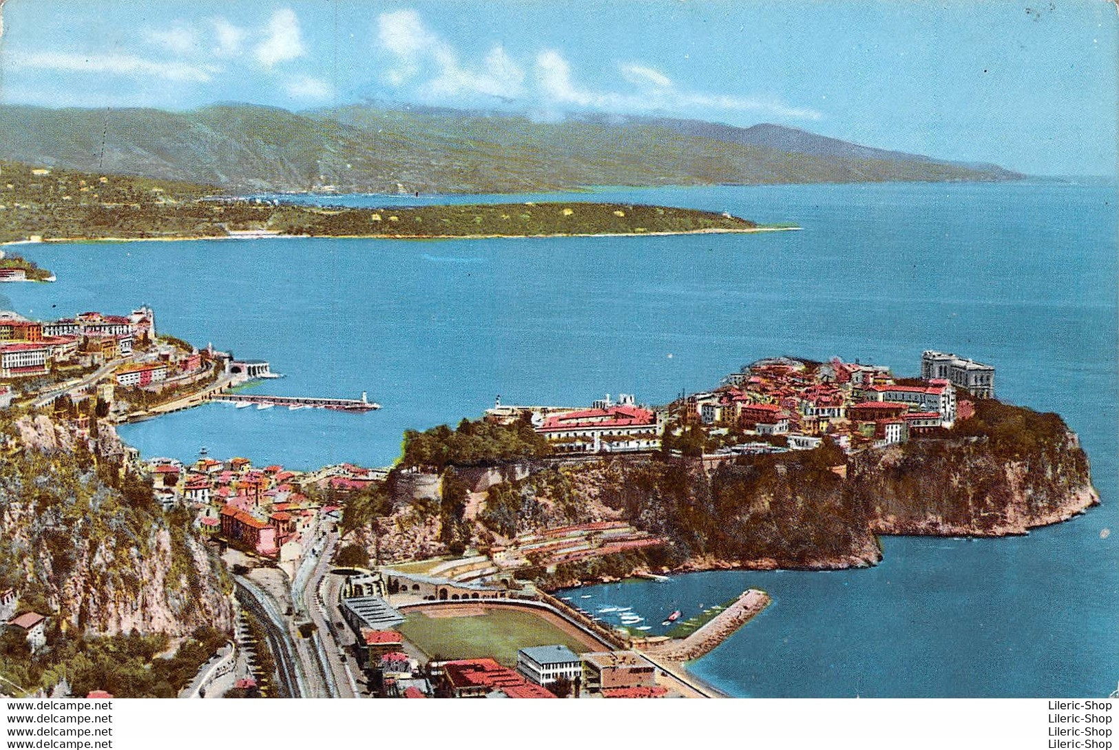 PRINCIPAUTÉ DE MONACO LE ROCHER LE PORT AU FOND LE CAP MARTIN►ÉDIT. S.E.P.T CPSM 1963 ♦♦♦ - Puerto