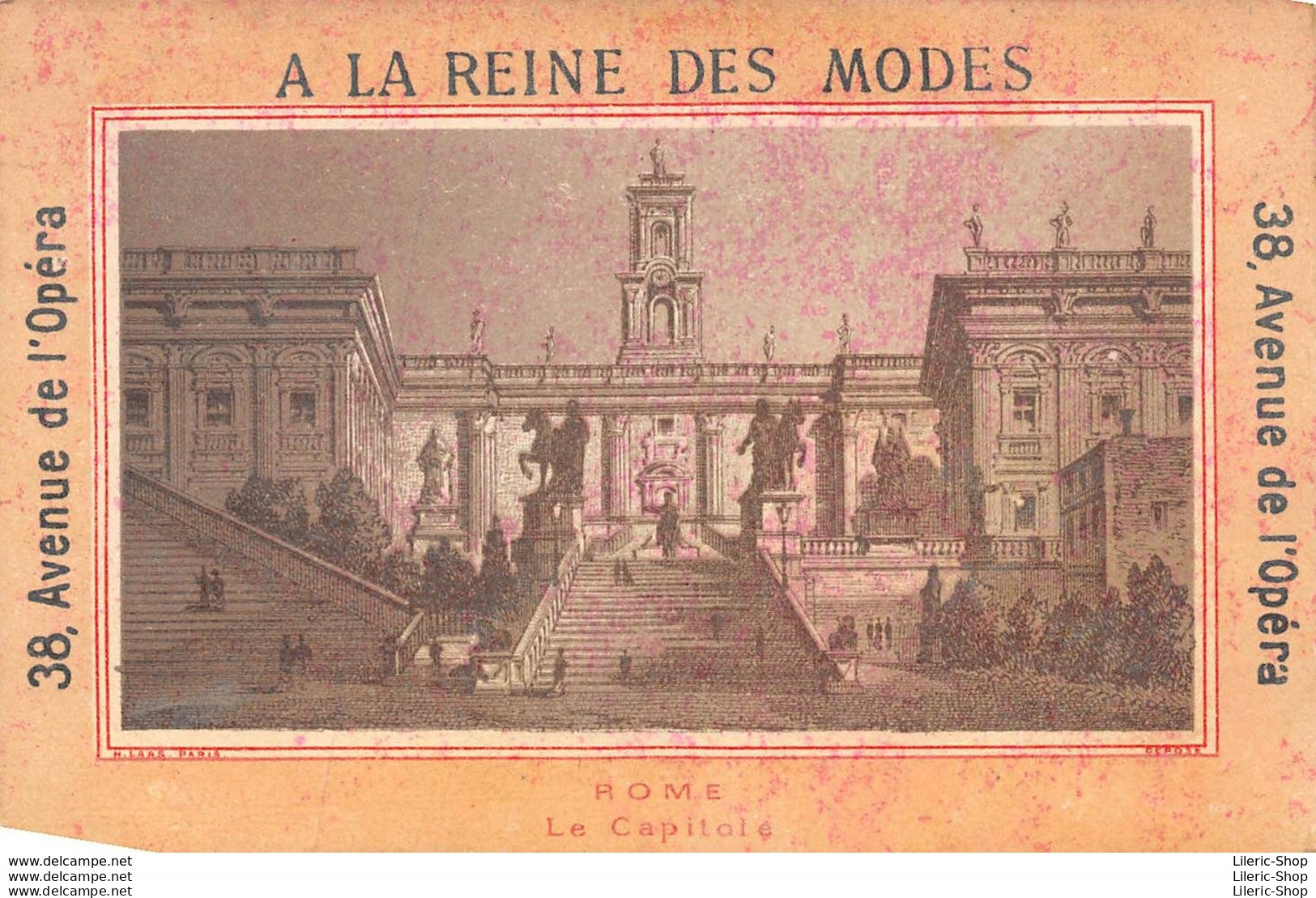 LOT DE 5 CHROMOS "À LA REINE DES MODES" MAISON E. DEGON-POINTUDE -38 AVENUE DE L'OPÉRA PARIS  ♣♣♣