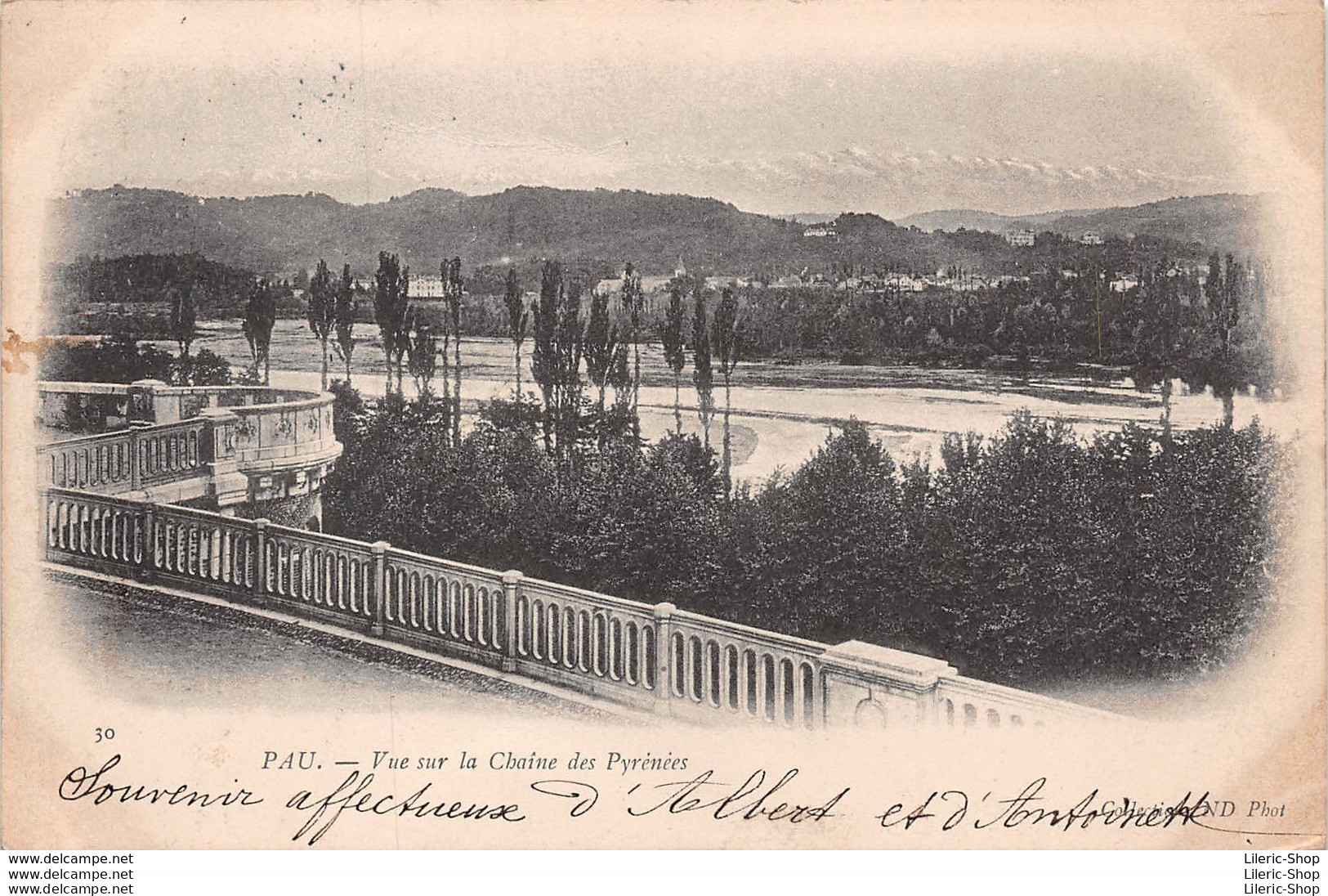 [64] PAU - VUE SUR LA CHAINE DES PYRÉNÉES -ÉTABLISSEMENTS PHOTOGRAPHIQUES DE NEURDEIN FRÈRES CPA 1904 ♦♦♦ - Pau