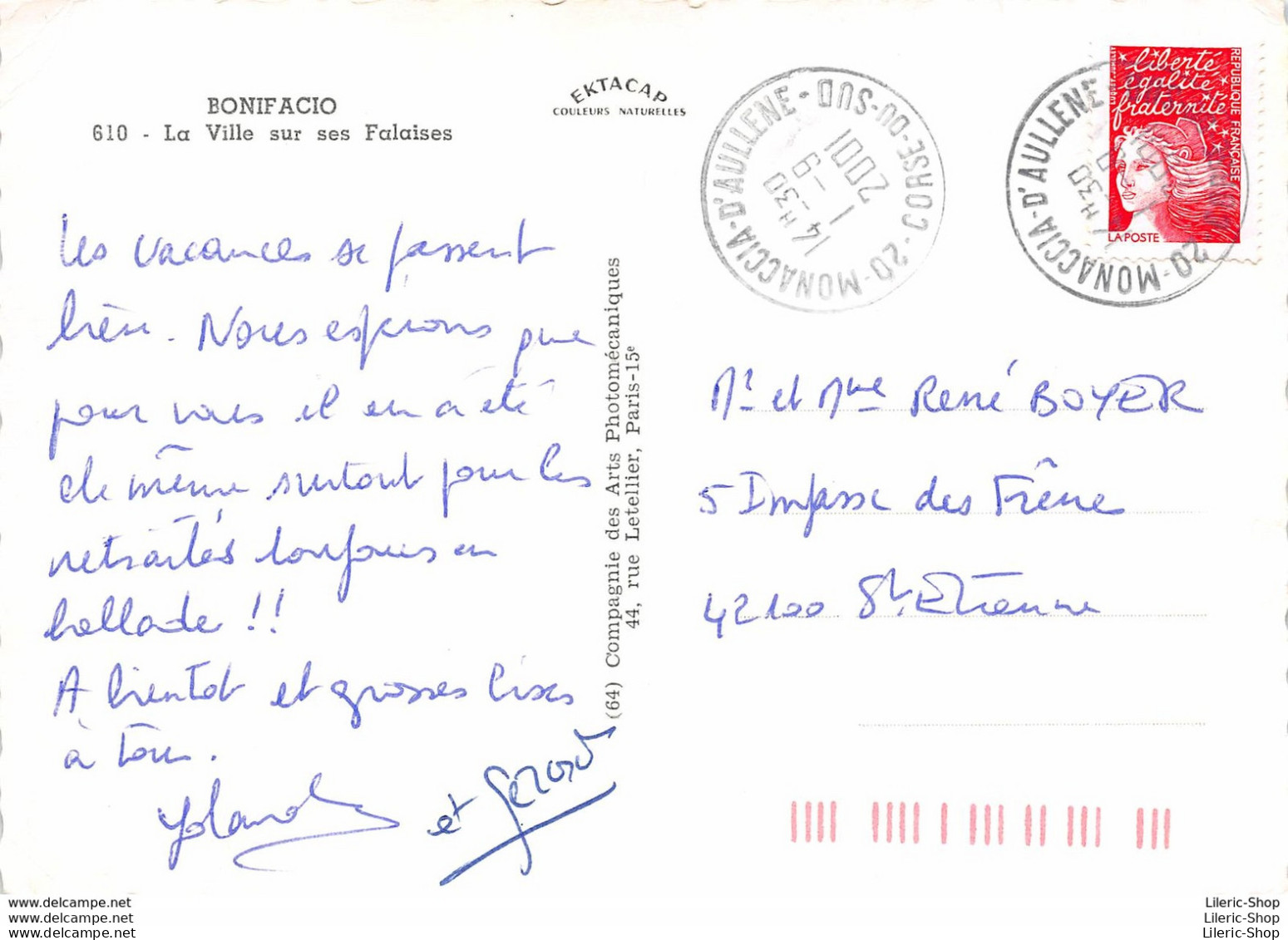 [2A] BONIFACIO - LA VILLE SUR SES FALAISES - ÉDITIONS CAP N°°610 CPM DENTELEE 2001 ♣♣♣ - Other & Unclassified