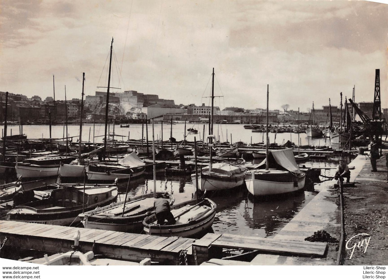 [13] MARSEILLE - LE VIEUX PORT►LE FORT D'ENTRECASTEAUX►ÉDITIONS D'ART «GUY» CPSM 1950 ♦♦♦ - Old Port, Saint Victor, Le Panier