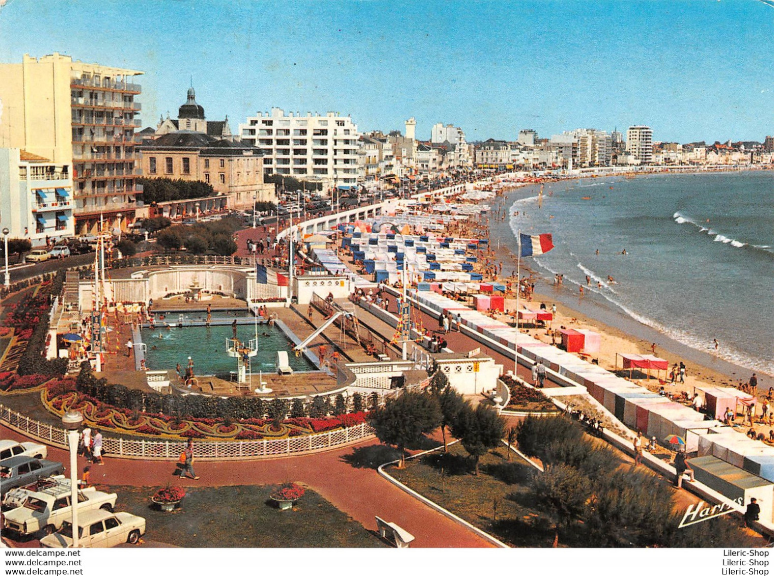 [85] SABLES-D'OLONNE - LE REMBLAI ET LA PISCINE -AUTOMOBILE CITROEN DS -ÉDITIONS HARRIS - Cpsm ± 1970 ♥♥♥ - Sables D'Olonne