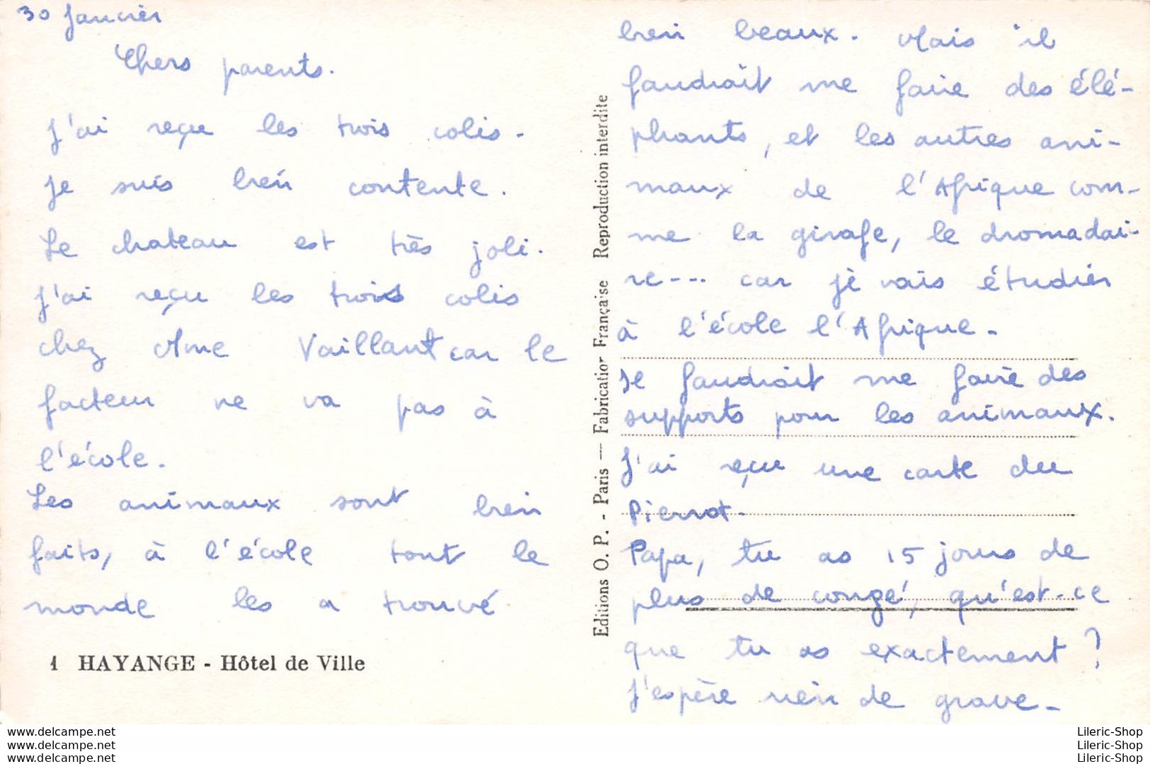 [57] HAYANGE -HÔTEL DE VILLE -ÉDITIONS O.P N°1 CPSM ♦♦♦ - Hayange