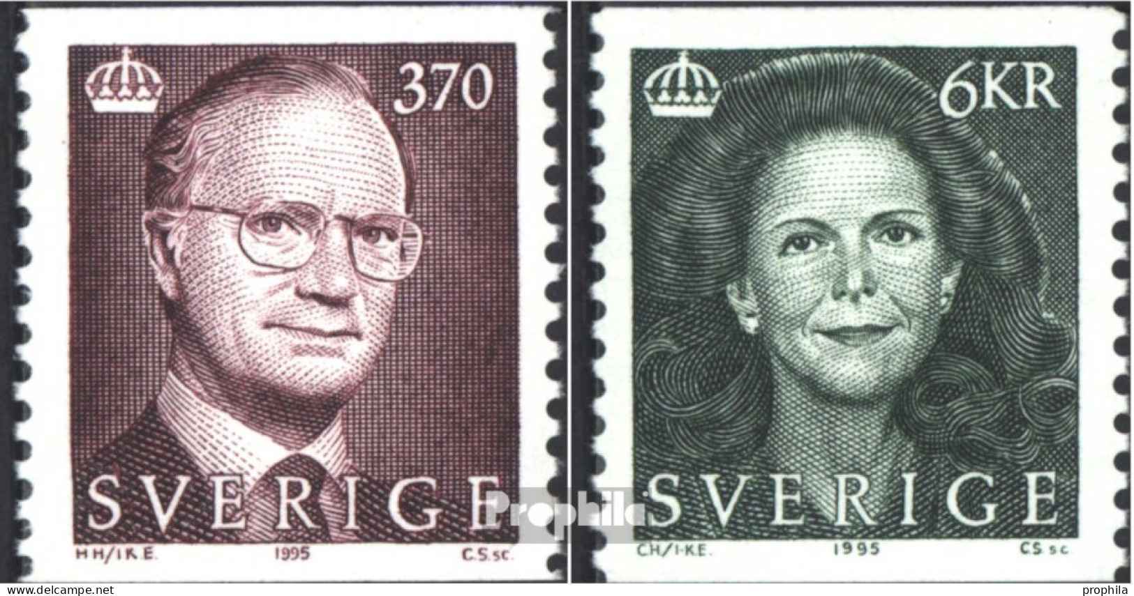 Schweden 1865-1866 (kompl.Ausg.) Postfrisch 1995 Freimarken - Unused Stamps