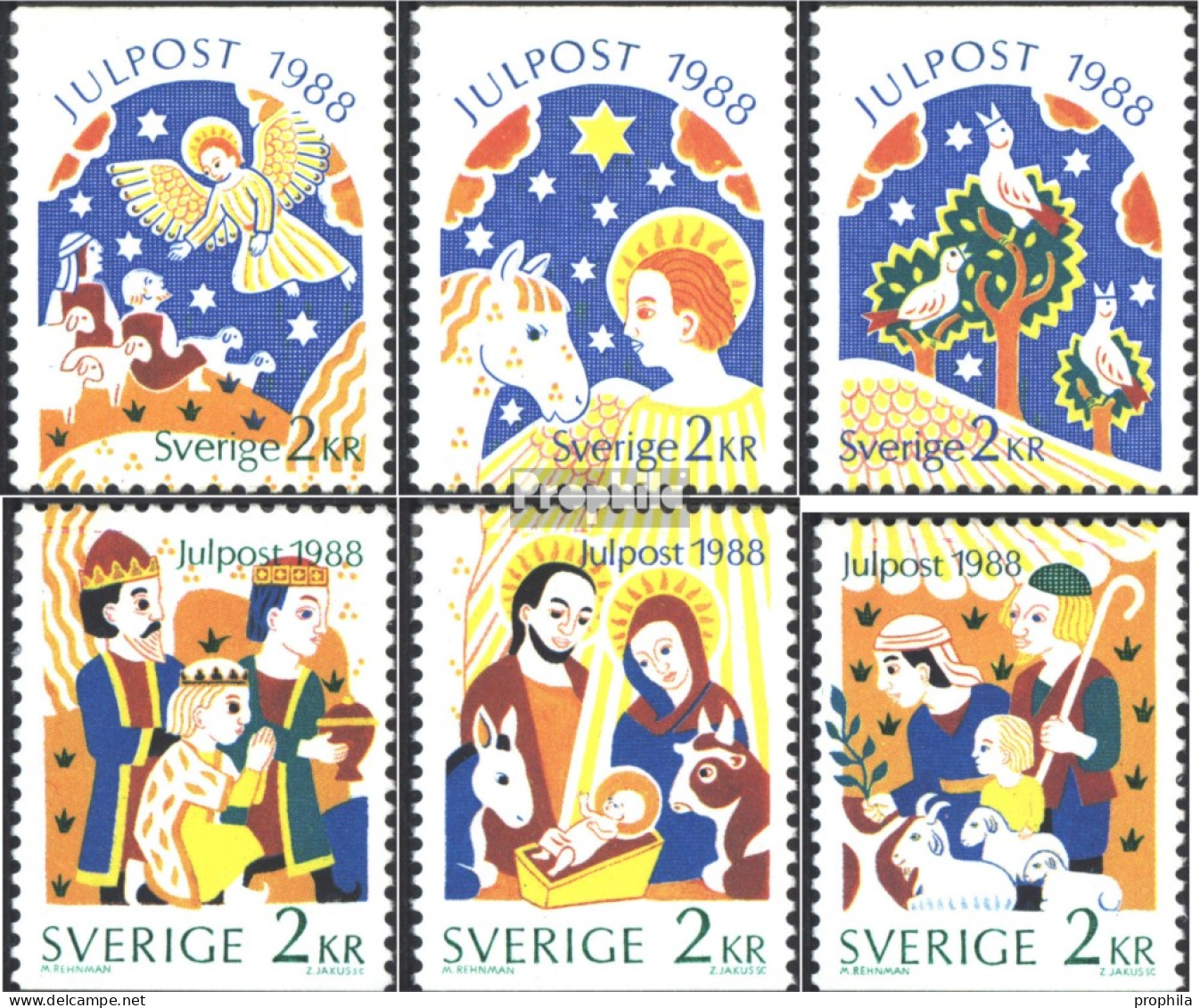 Schweden 1510-1515 (kompl.Ausg.) Postfrisch 1988 Weihnachten - Ongebruikt